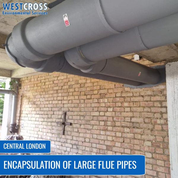 Encapsulation of large flue pipes